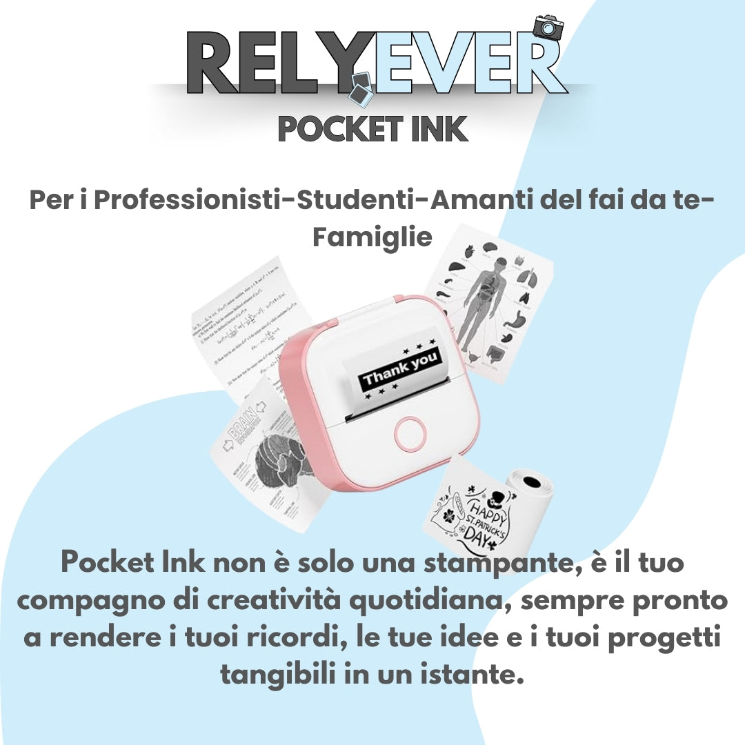 Relyever Mini Stampante Bluetooth "Pocket Ink"