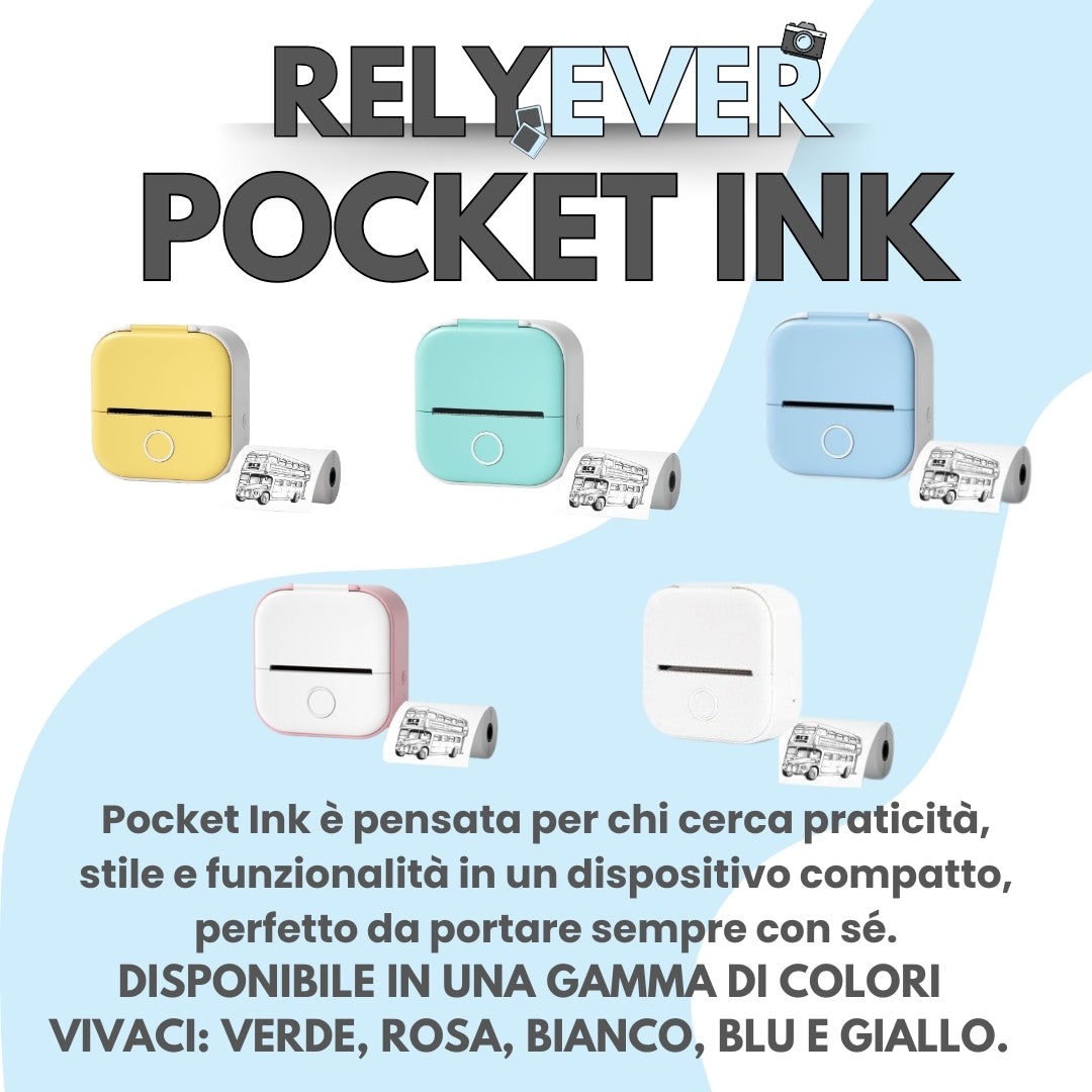 Relyever Mini Stampante Bluetooth "Pocket Ink"